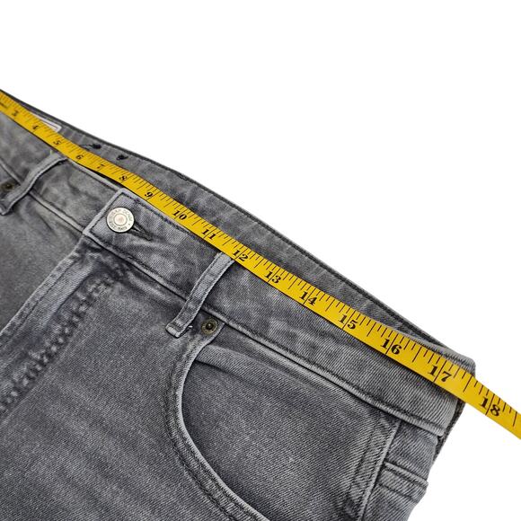 GAP Womens Vintage Slim Sky High Rise Ankle Jeans Size 32 Sky Gray Raw Hem - Picture 11 of 14